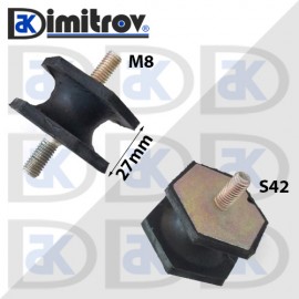 Антивибрационен тампон М 8 х S 42 х 27 mm